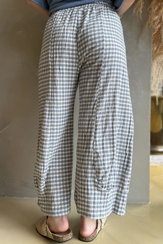 Annie Gingham Quirky 7/8 Pant Denim